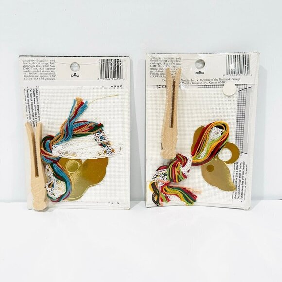 NIP Design for the Needle Counted Cross Stitch Angel Ornaments - set of 2 - Picture 2 of 10
